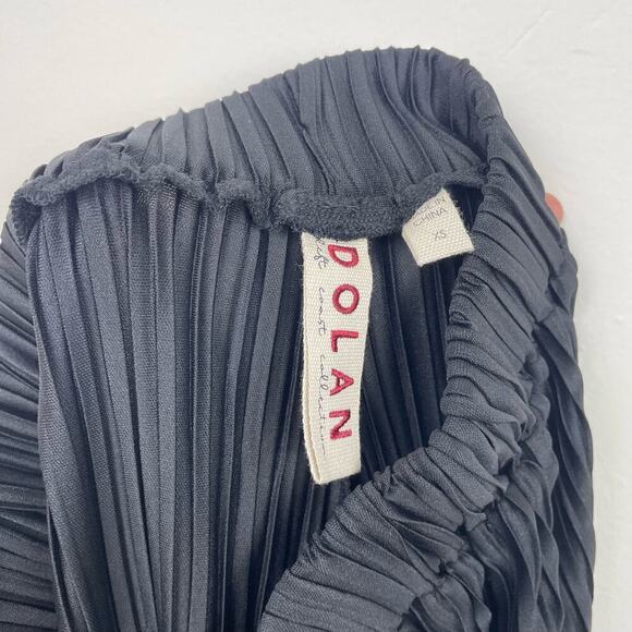 Anthropologie Dolan wide leg trouser black orange elastic waistband size XS - Picture 2 of 5